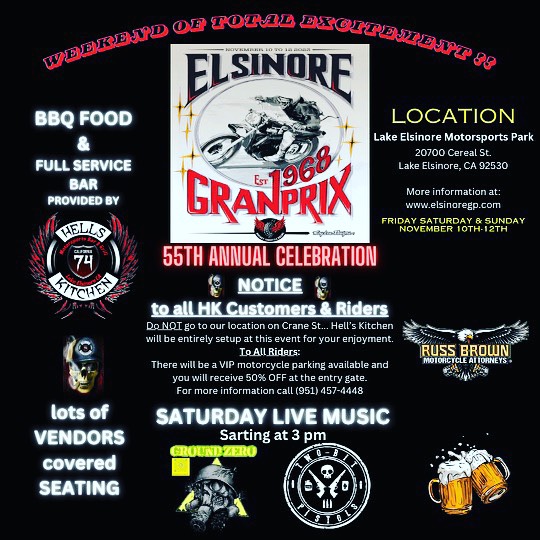 Nov 11th – Elsinore Grand Prix