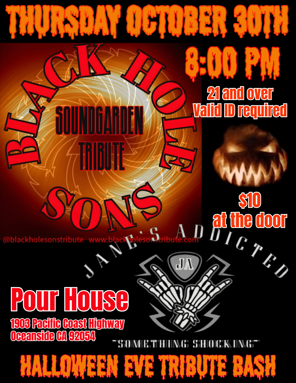 Thursday October 30, 2025 – The Pour House –&nbsp;Oceanside